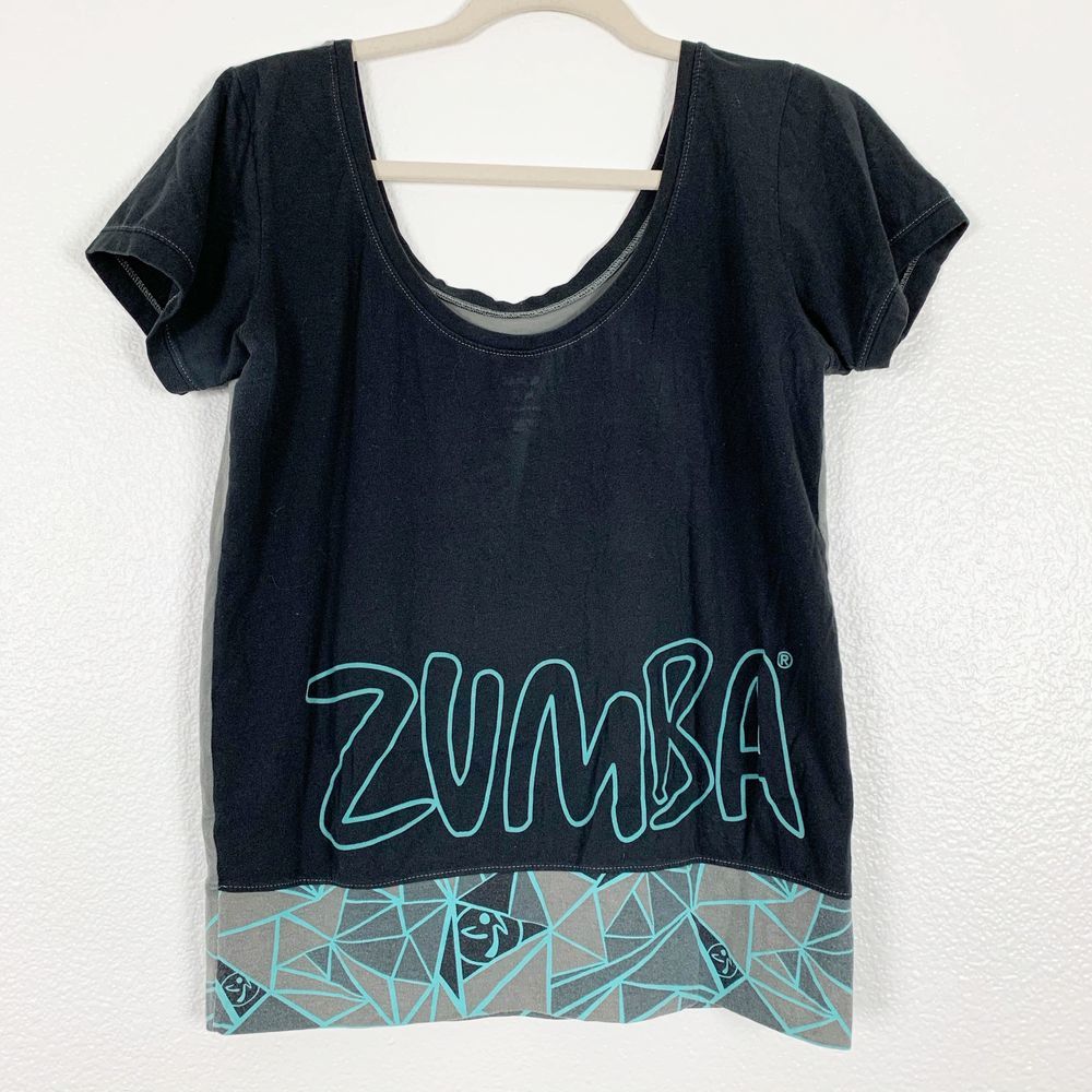 Zumba Short Sleeve Performance Workout Shirt Large - Picture 2 of 6